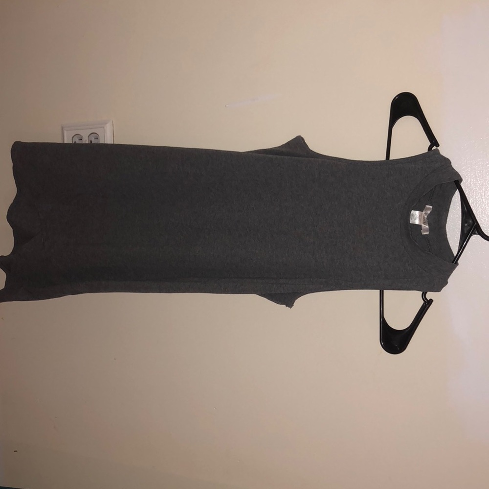 Bozzolo right grey dress. knee length.